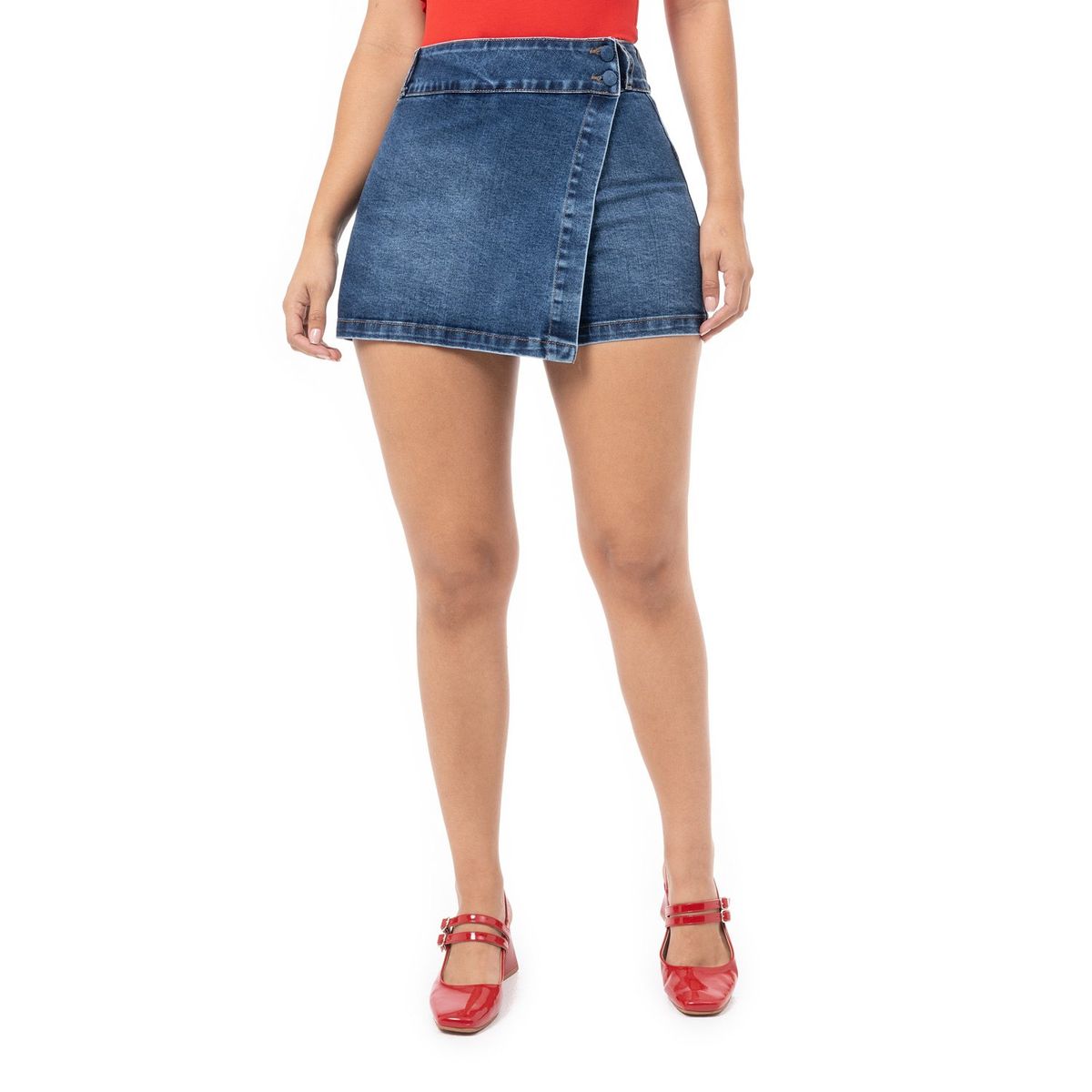 Pionier - Mini Shor Denim Stretch Mujer Katryna Pionier