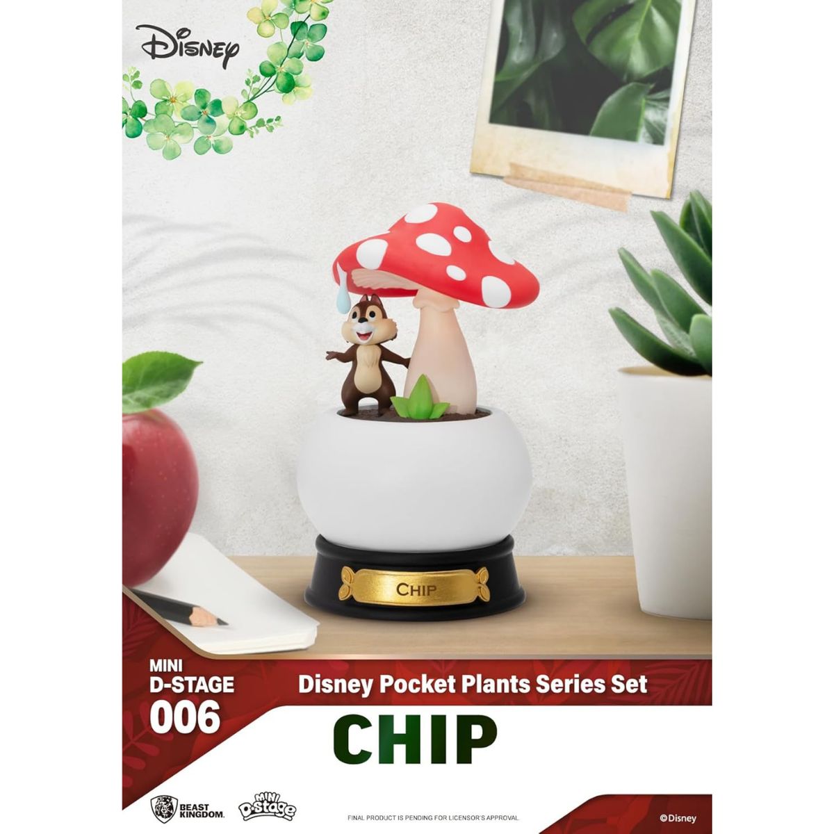 KINGDOM - Chip y Dale Figuras - Pocket Mini Diorama - adorno planta
