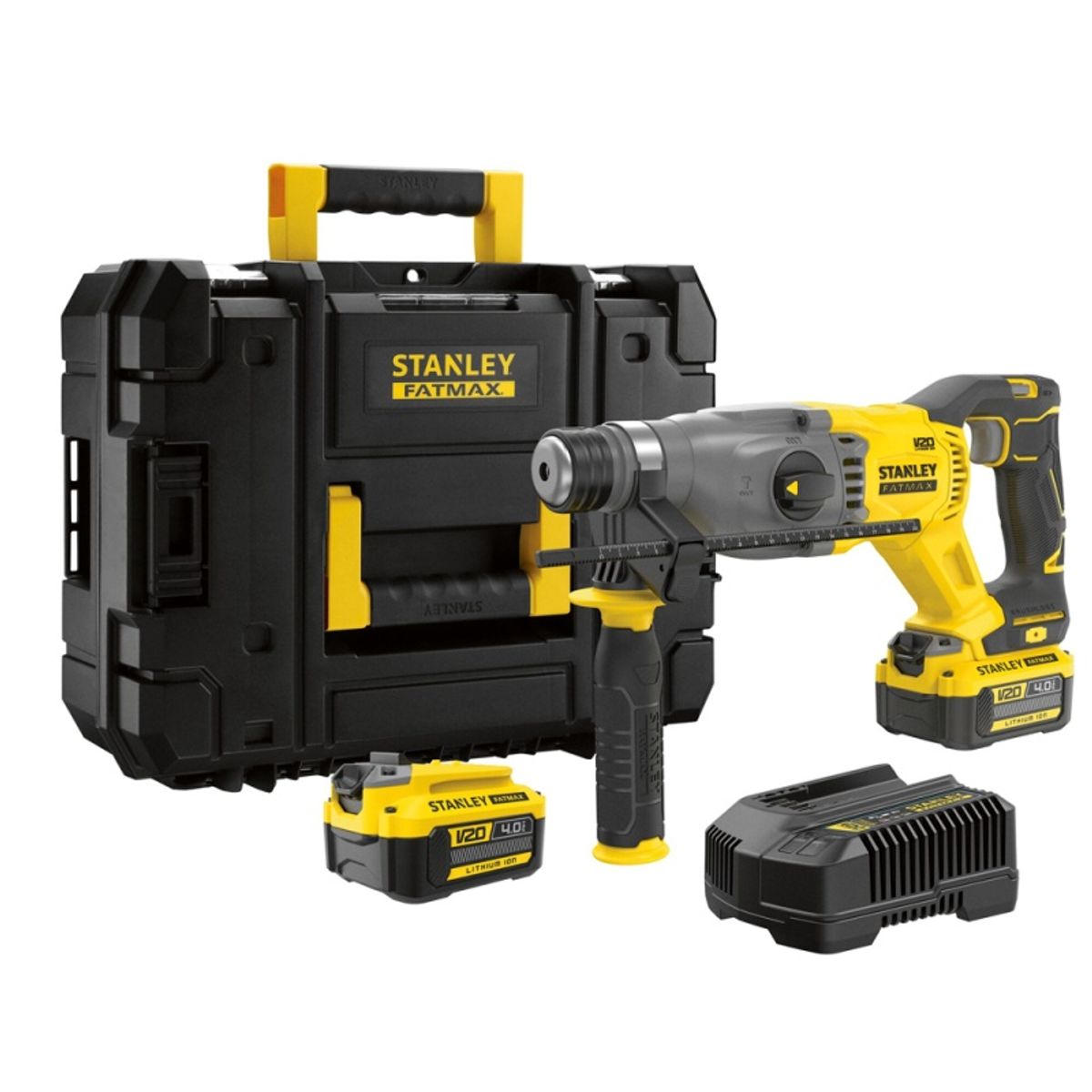 STANLEY - Rotomartillo SDS-Plus 20V Fatmax 2.0J 2 Bat 4.0 Ah Stanley SBH900M2K-B2