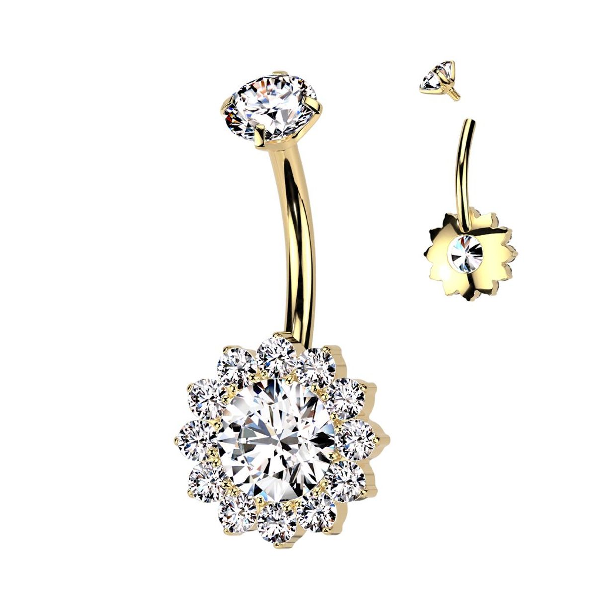 ADR JOYERIA CORPORAL - Piercing Ombligo Margarita Titanio ADR Joyería Corporal