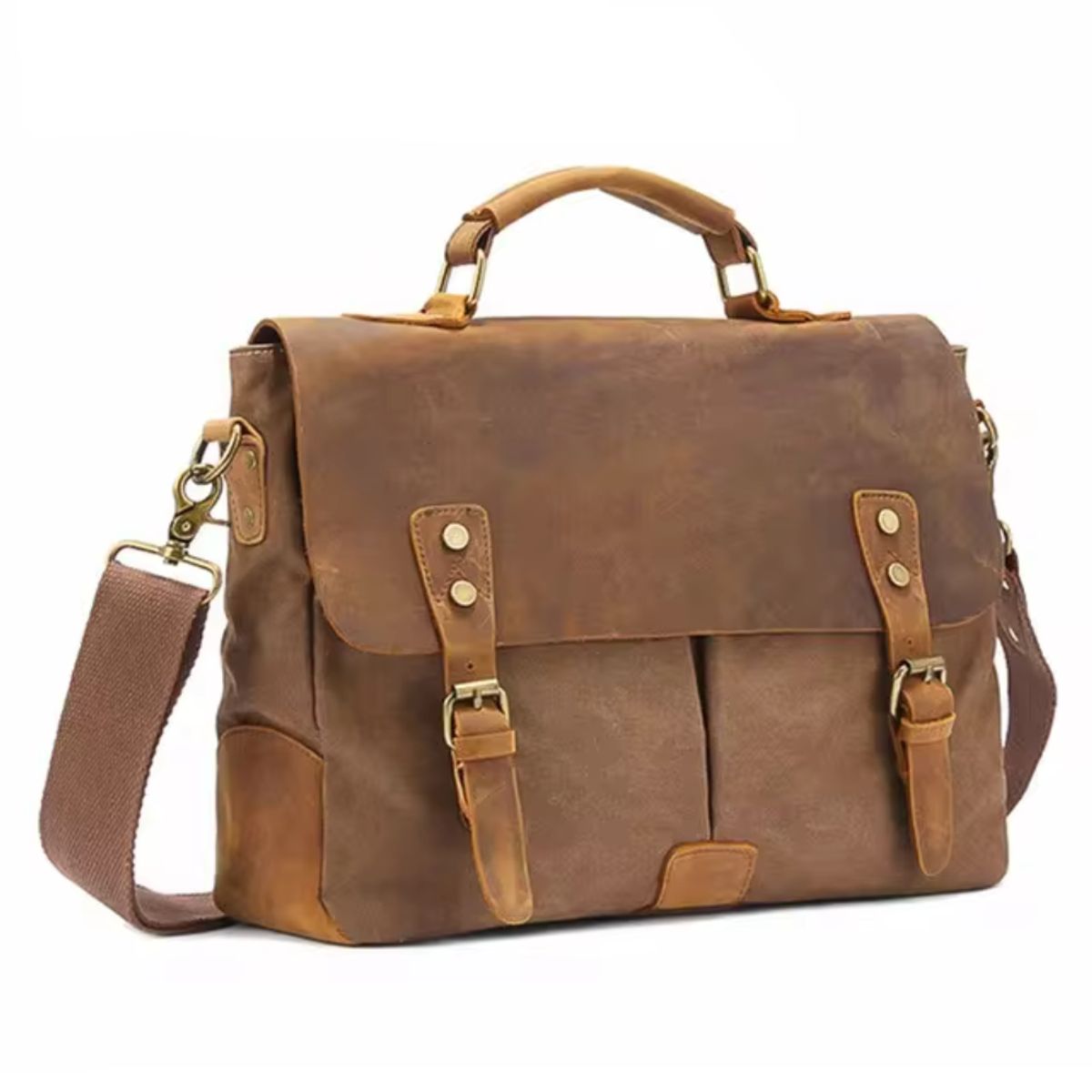 GENERICO - Bolsos de lona y cuero Crazy Horse VintageEjecutivo