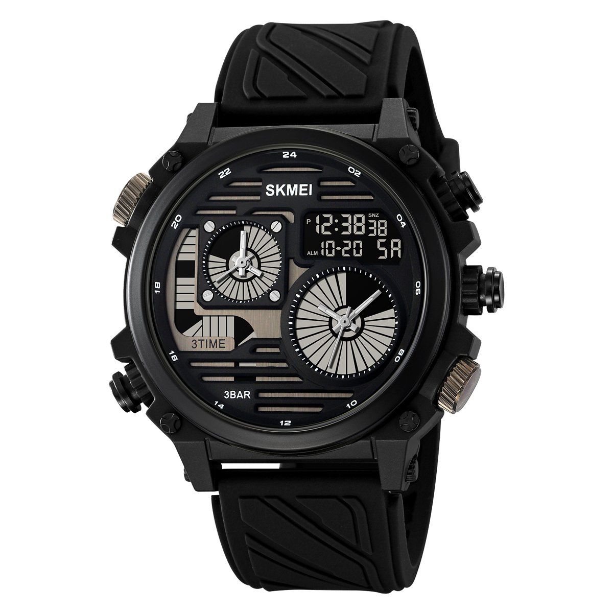 SKMEI - Reloj Skmei 2202 Negro Analogo y Digital Correa Silicona_.