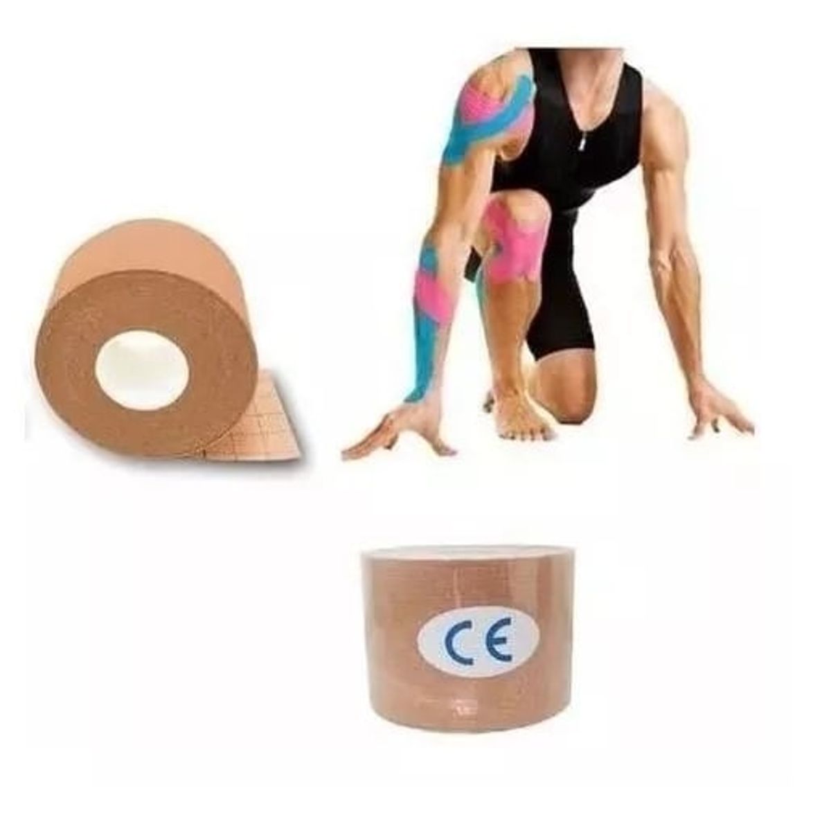 GENERICO - Pack 02 Cintas Adhesiva Kinesiologa Resistente al Agua