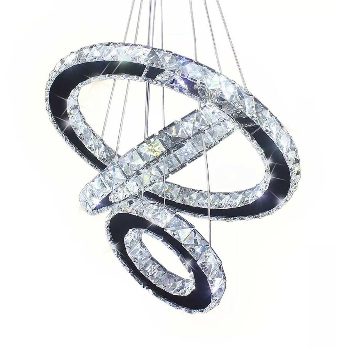 GENERICO - Lámpara de techo colgante de cristal LED  incluye control remoto