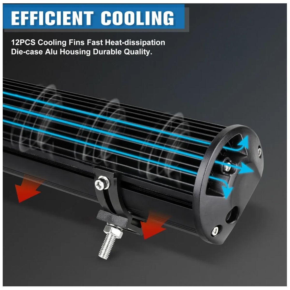 GENERICO - Combo Barra Led Blanco 4x4 42000lm 50cm +Rack