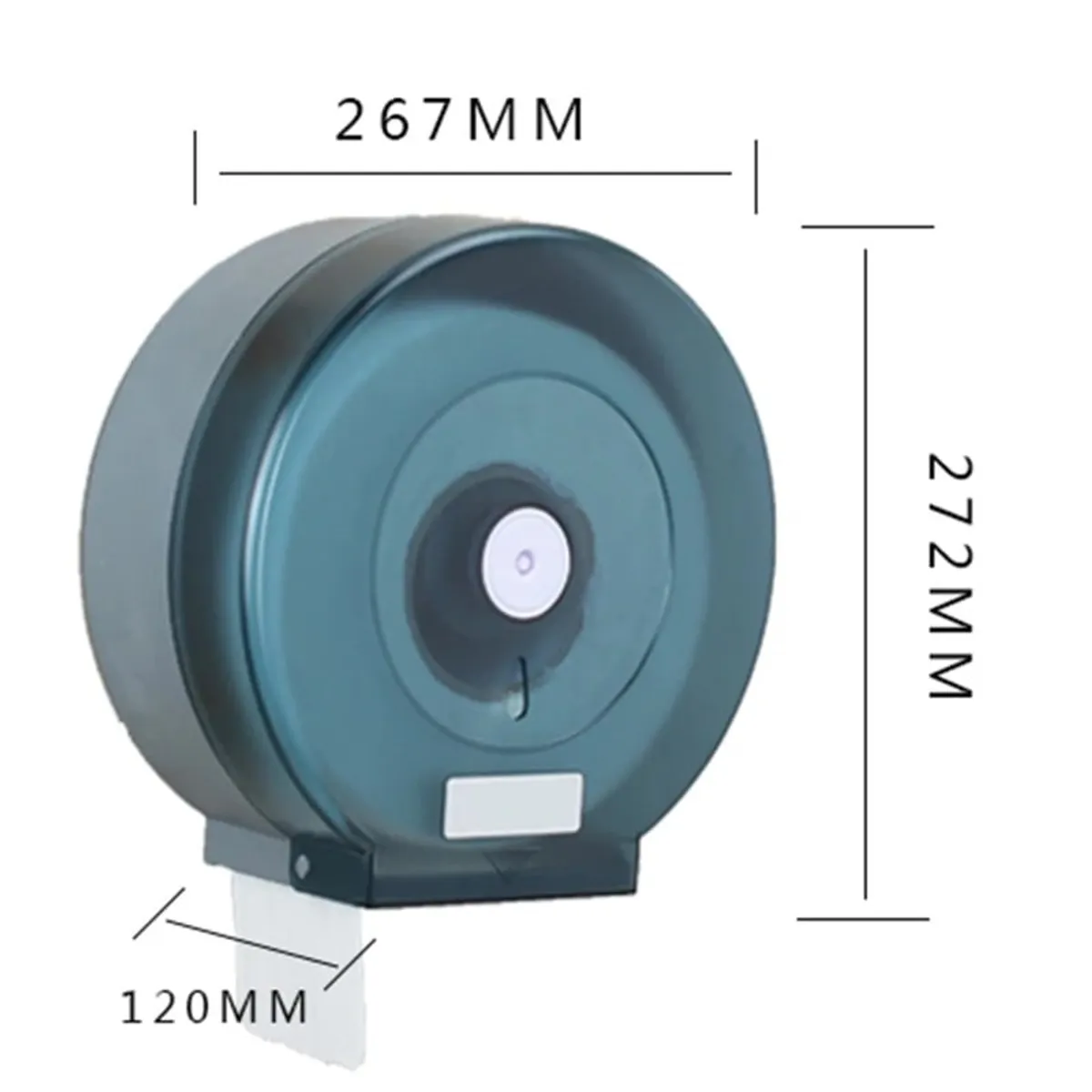 OEM - Dispensador de Papel Higiénico Color Negro Tranparente