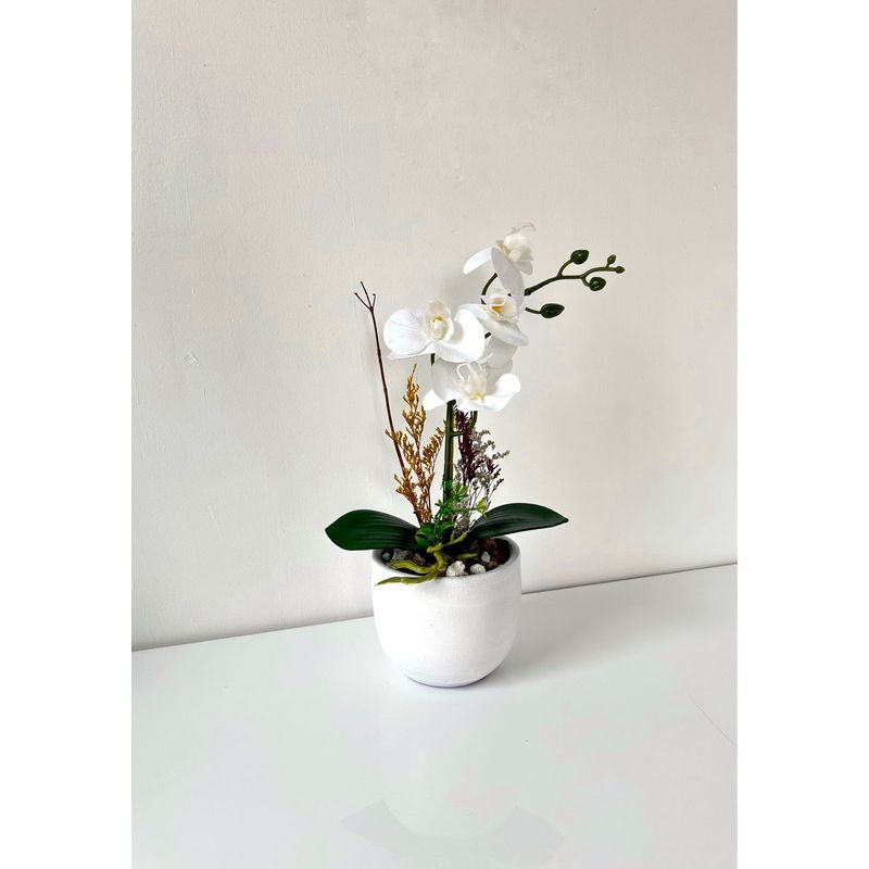 IMPORTADO MC - ORQUIDEA  BLANCA  BASE BLANCA 33X11