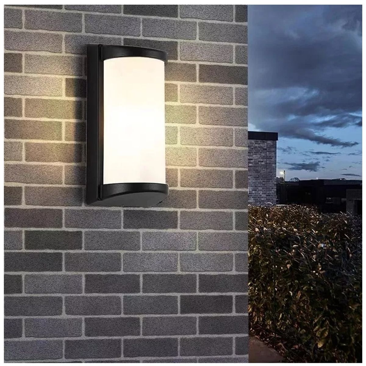 GENERICO - Lampara de pared Aplique LED 24W Negro Luz Blanca