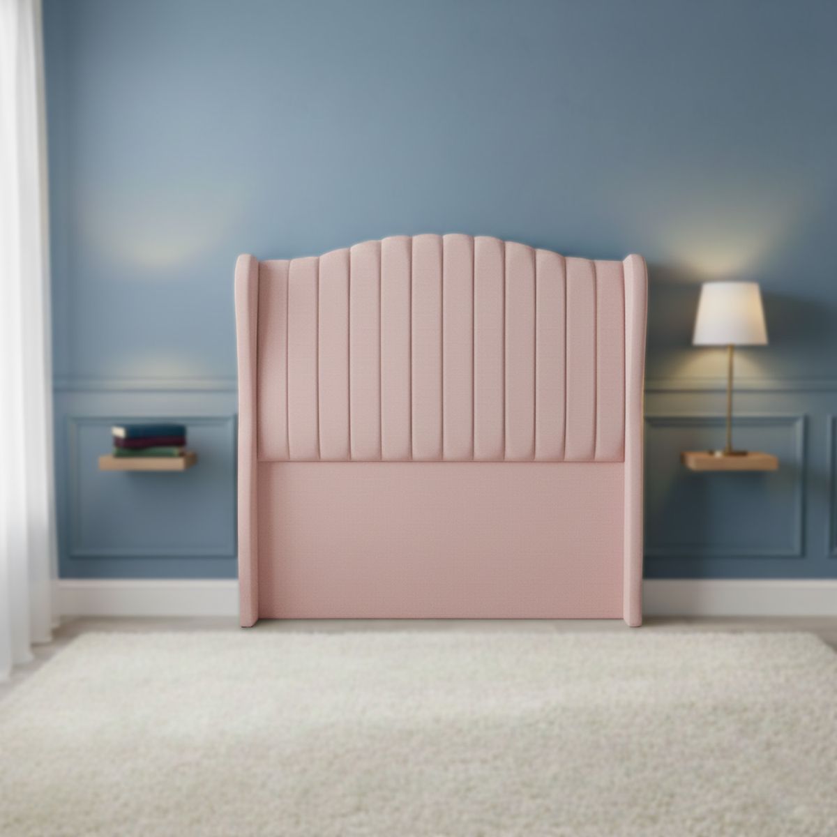 GENERICO - Cabecera Alta Berlin de 2 Plz- Color Palo Rosa