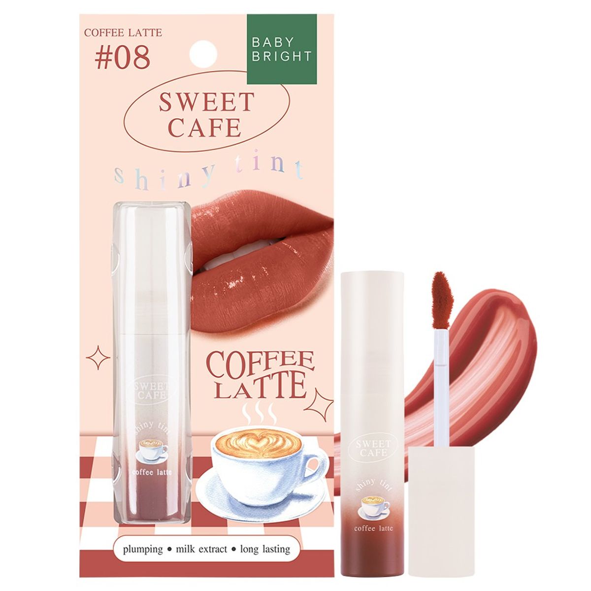 CATHY DOLL - Baby Bright Sweet Cafe Shiny Tint 2.8 GR 08 Coffee Latte