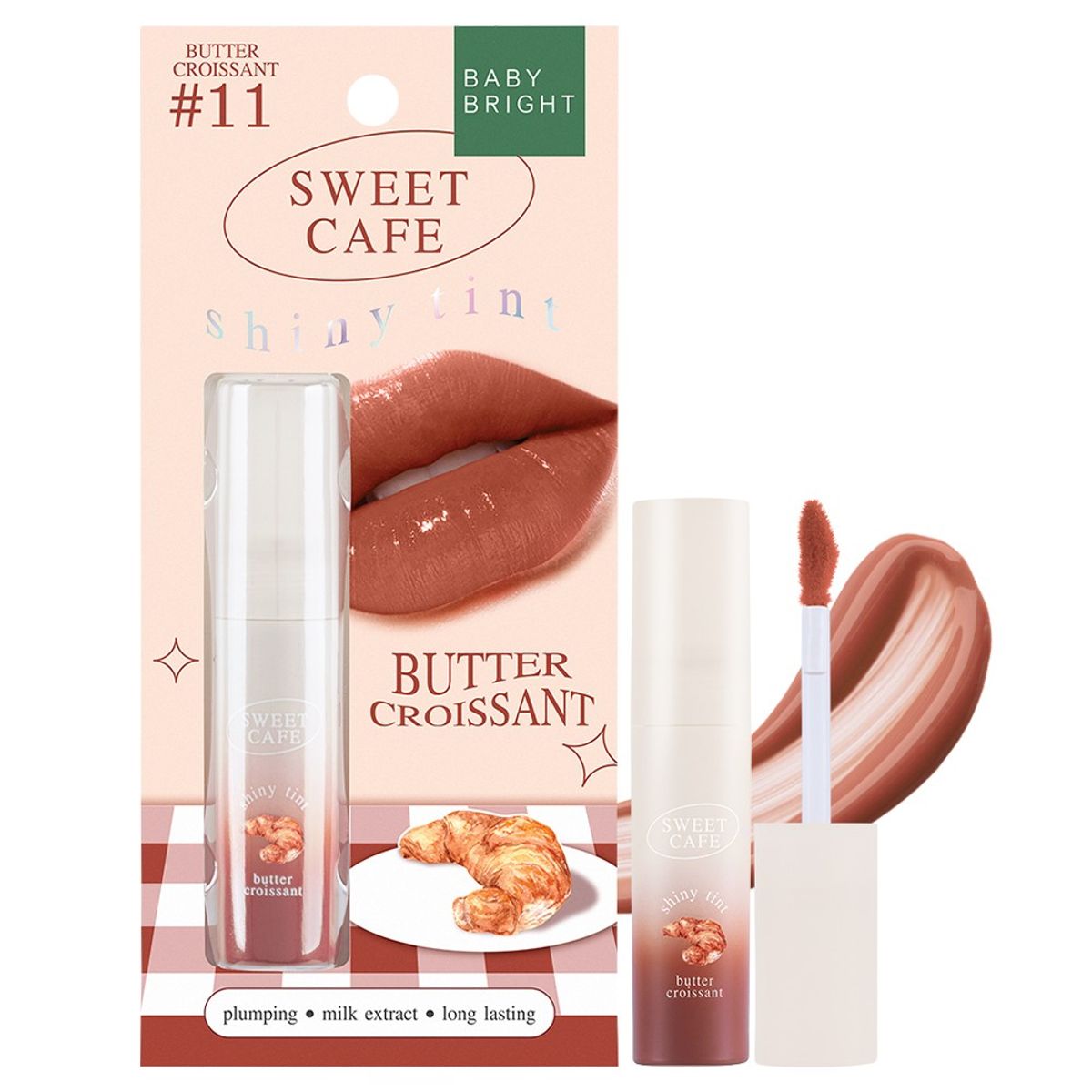 CATHY DOLL - Baby Bright Sweet Cafe Shiny Tint 2.8 GR 11 Butter Croissant
