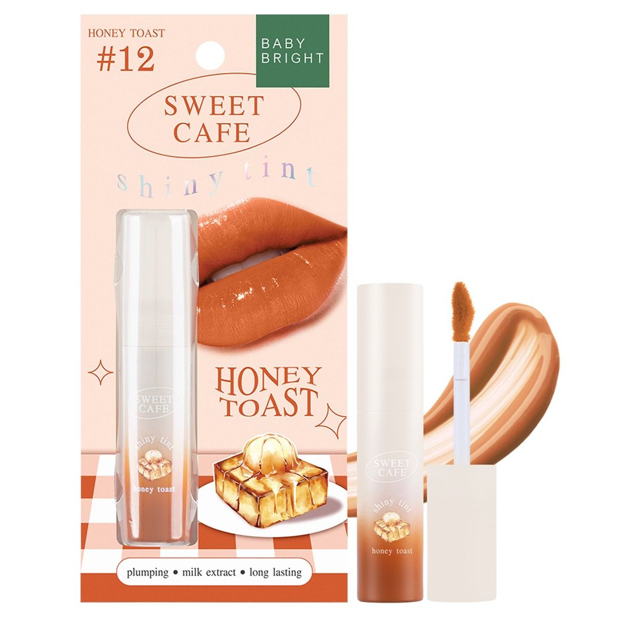 CATHY DOLL - Baby Bright Sweet Cafe Shiny Tint 2.8 GR 12 Honey Toast