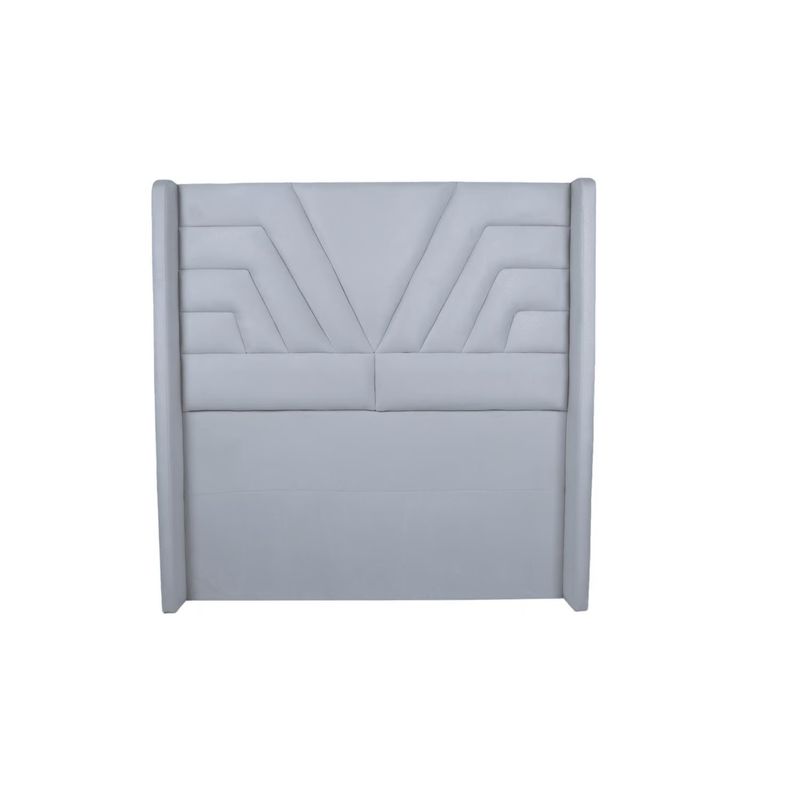 MUEBLES MACRUMO - Cabecera Alta Egipto de 2 Plz - Color Gris Claro