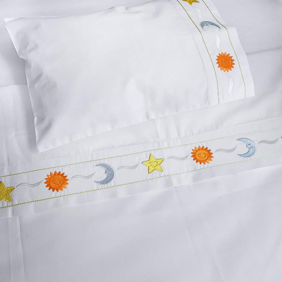 MORFEOHOME - Sábanas Pack&Play 100% Algodón Peruano - Día y Noche