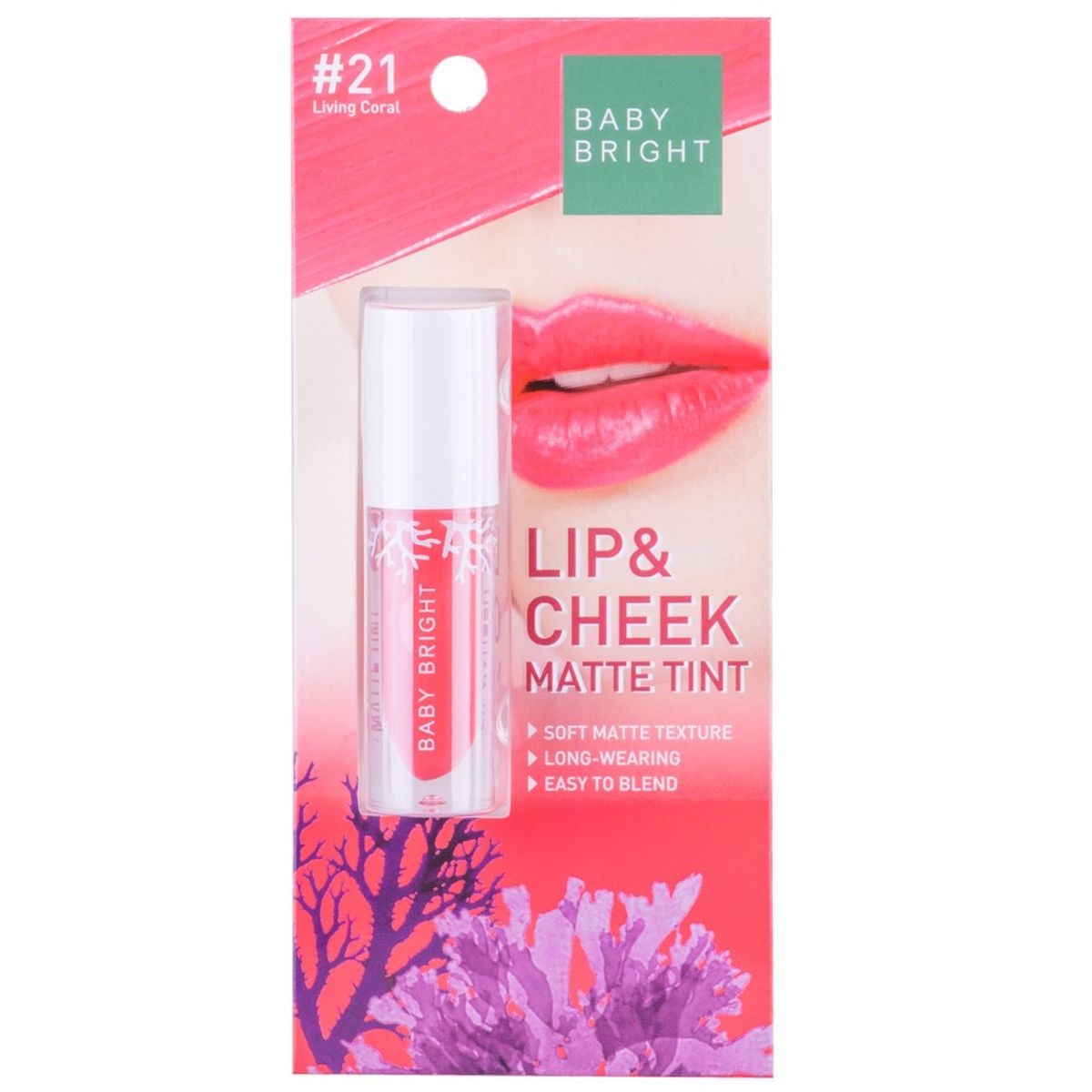 CATHY DOLL - Baby Bright Lip & Cheek Matte Tint 2.4g 21 Living Coral