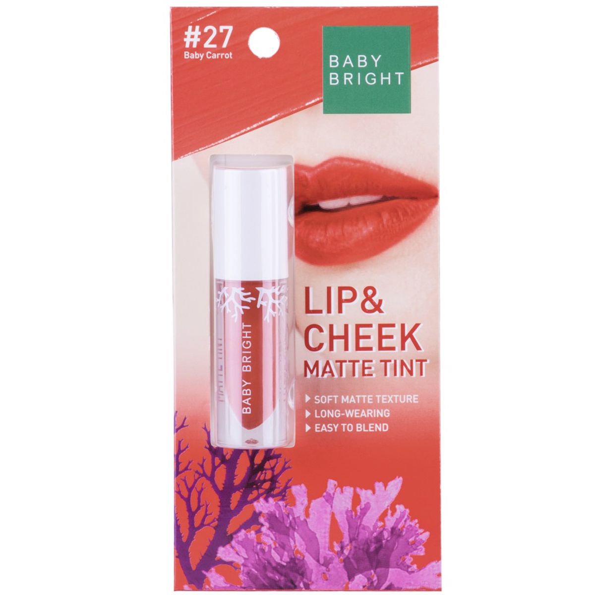 CATHY DOLL - Baby Bright Lip & Cheek Matte Tint 2.4g 27 Baby Carrot