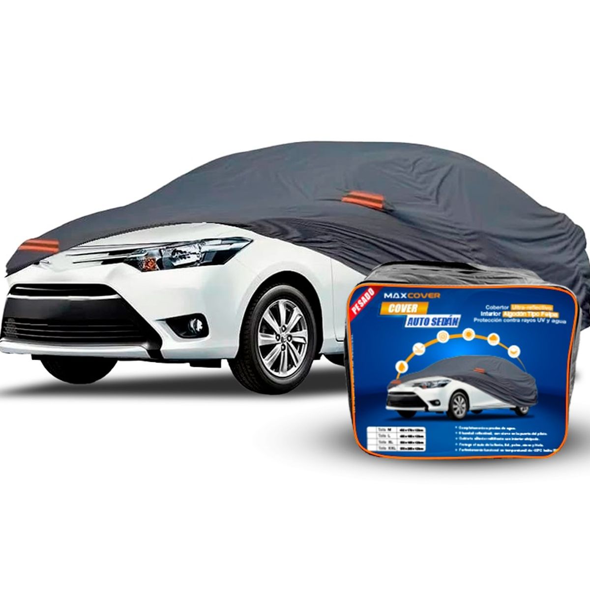 GENERICO - Cobertor Funda Gruesa 300 gr. Auto Sedan Talla XL