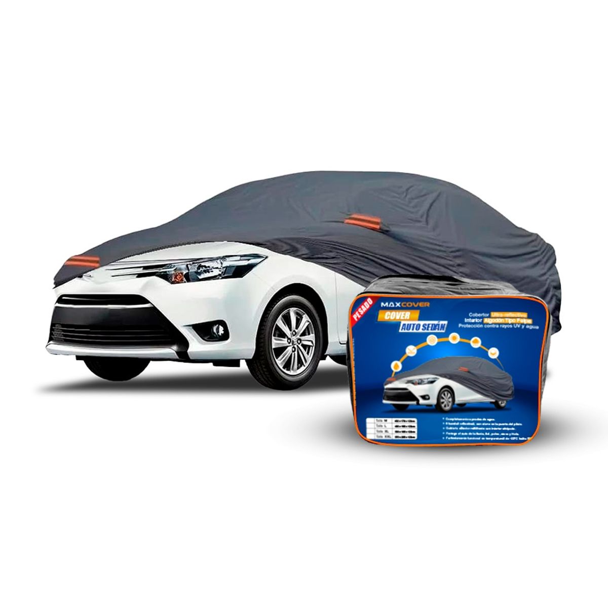 GENERICO - Cobertor Funda Gruesa 300 gr. Auto Sedan Talla XL