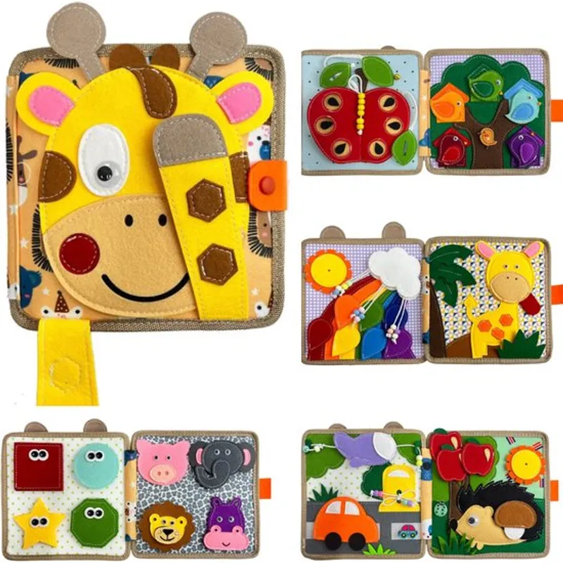 GENERICO - Libro Con Actividades Montessori - Jirafa