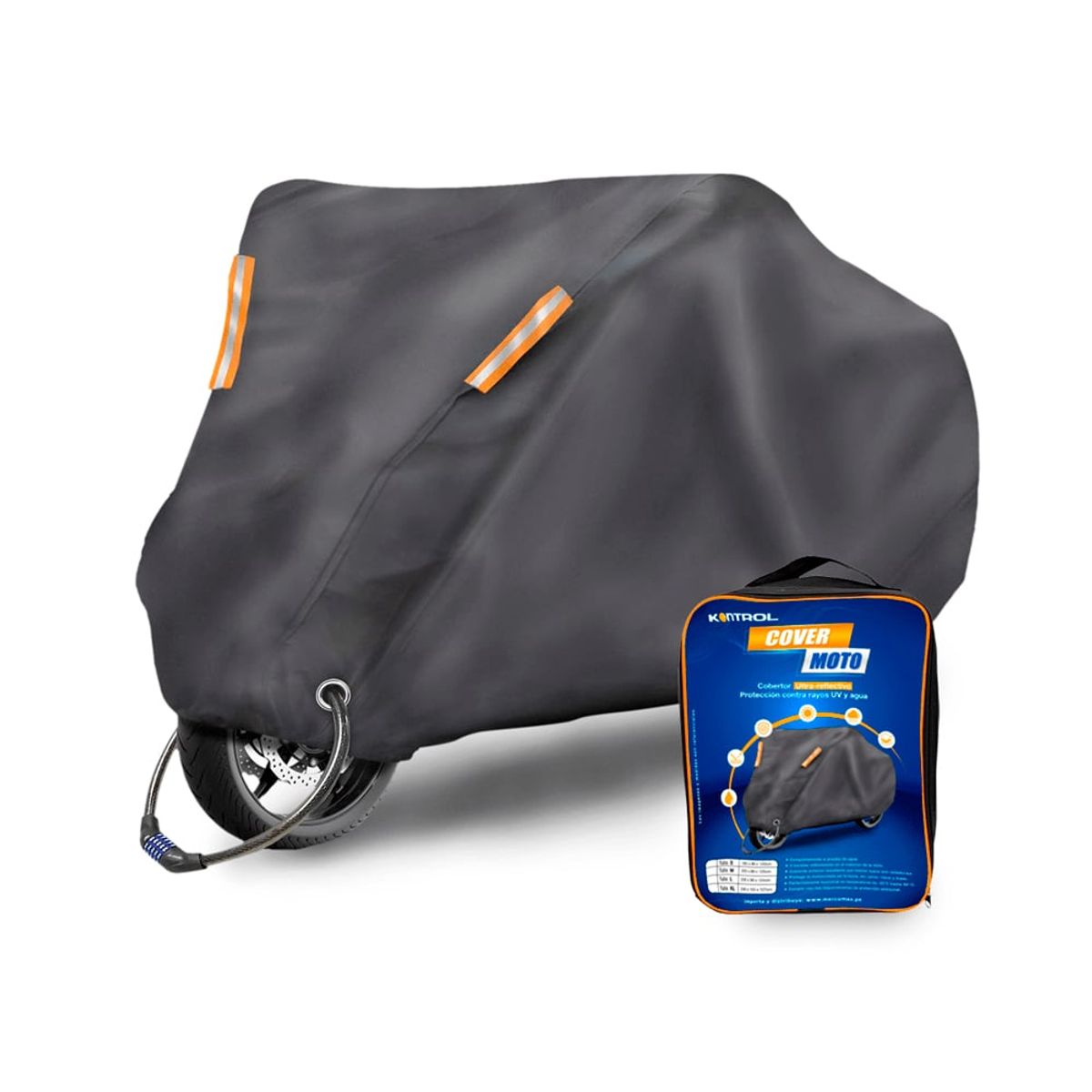 GENERICO - Cobertor Impermeable para Moto talla  XL