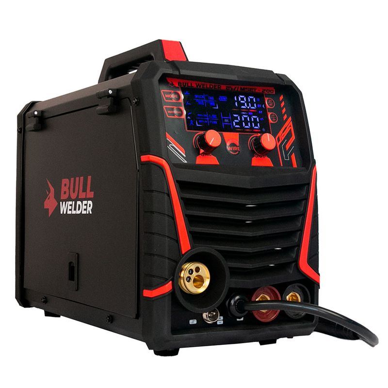 MARCA - Soldadora Inverter 4En1 Mig- Mma-Tig Lift-200Amp Bull Welder