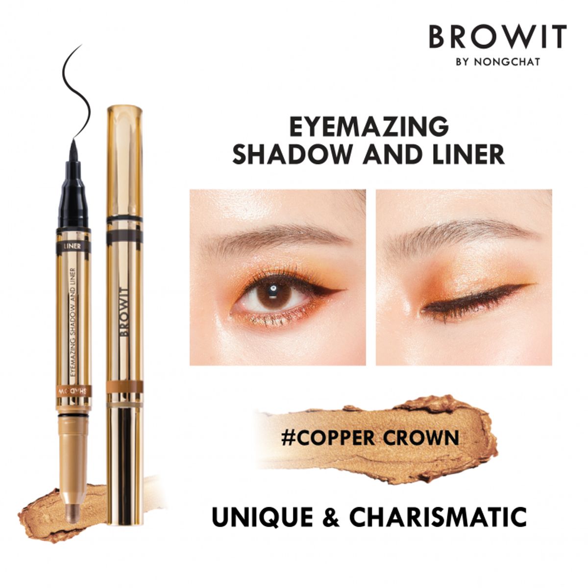 CATHY DOLL - Browit Eye Shadow and Liner 060g+085ml Copper Crown