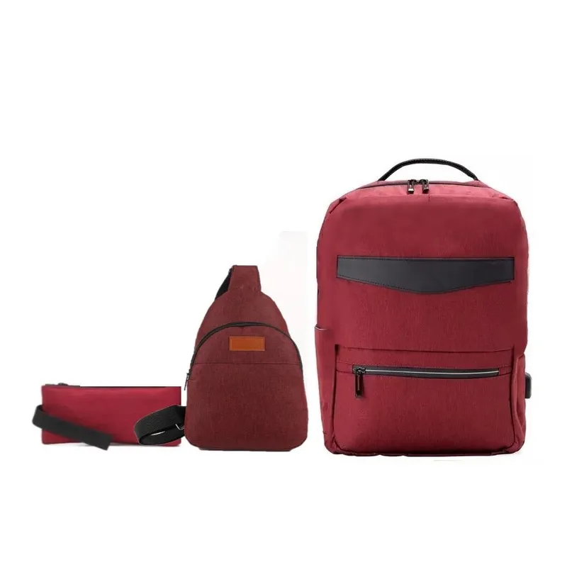 GENERICO - Mochila Morral Pack 3 en 1 Antirrobo Impermeable Porta Laptop Usb 4.0