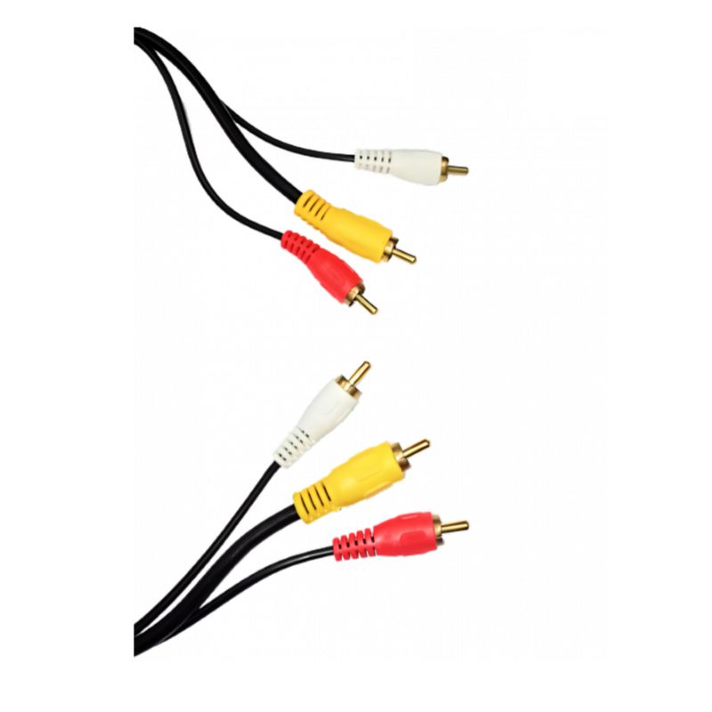 TRAUTECH - CABLE RCA 3X3 AUDIO Y VIDEO A/R/B DE 10 METROS TRAUTECH