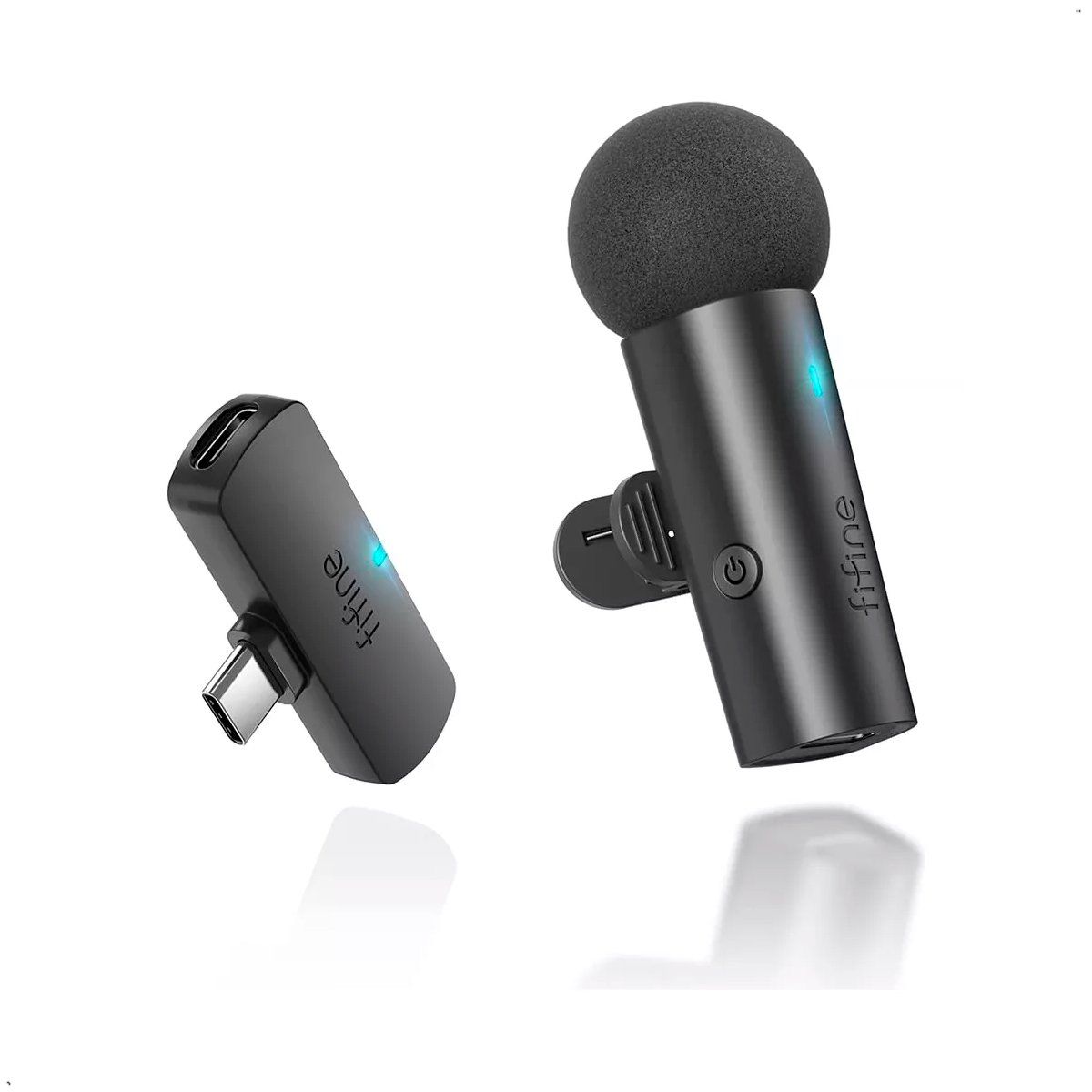 FIFINE - Micrófono Lavalier Fifine M6 Wireless Type C Omnidireccional