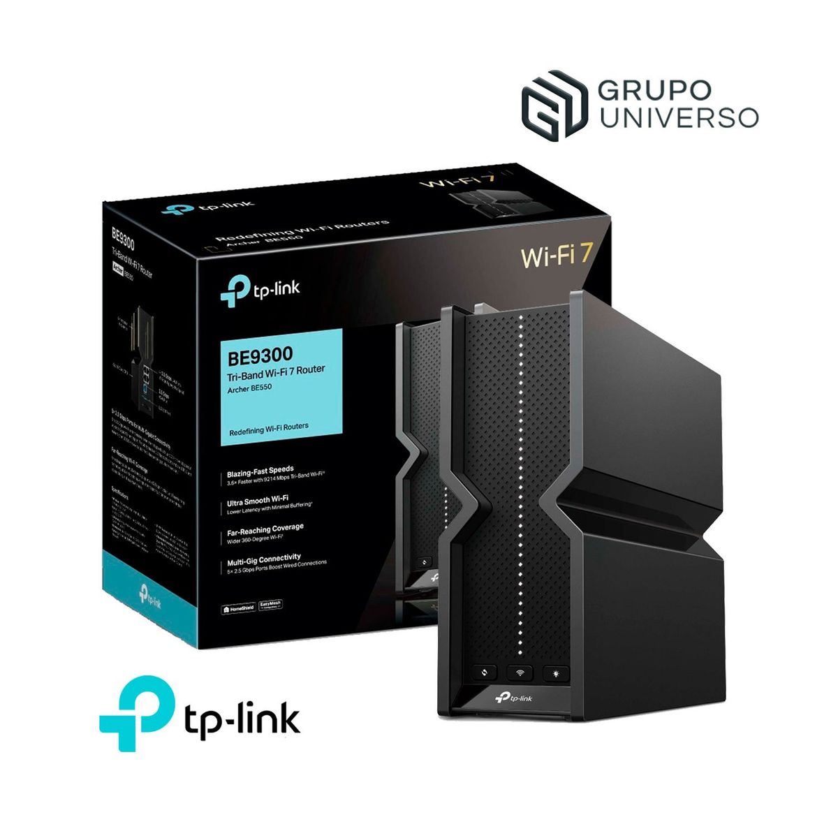 TP LINK - Archer BE550 Tp-Link Wi-Fi 7 Router Tri-Band BE9300