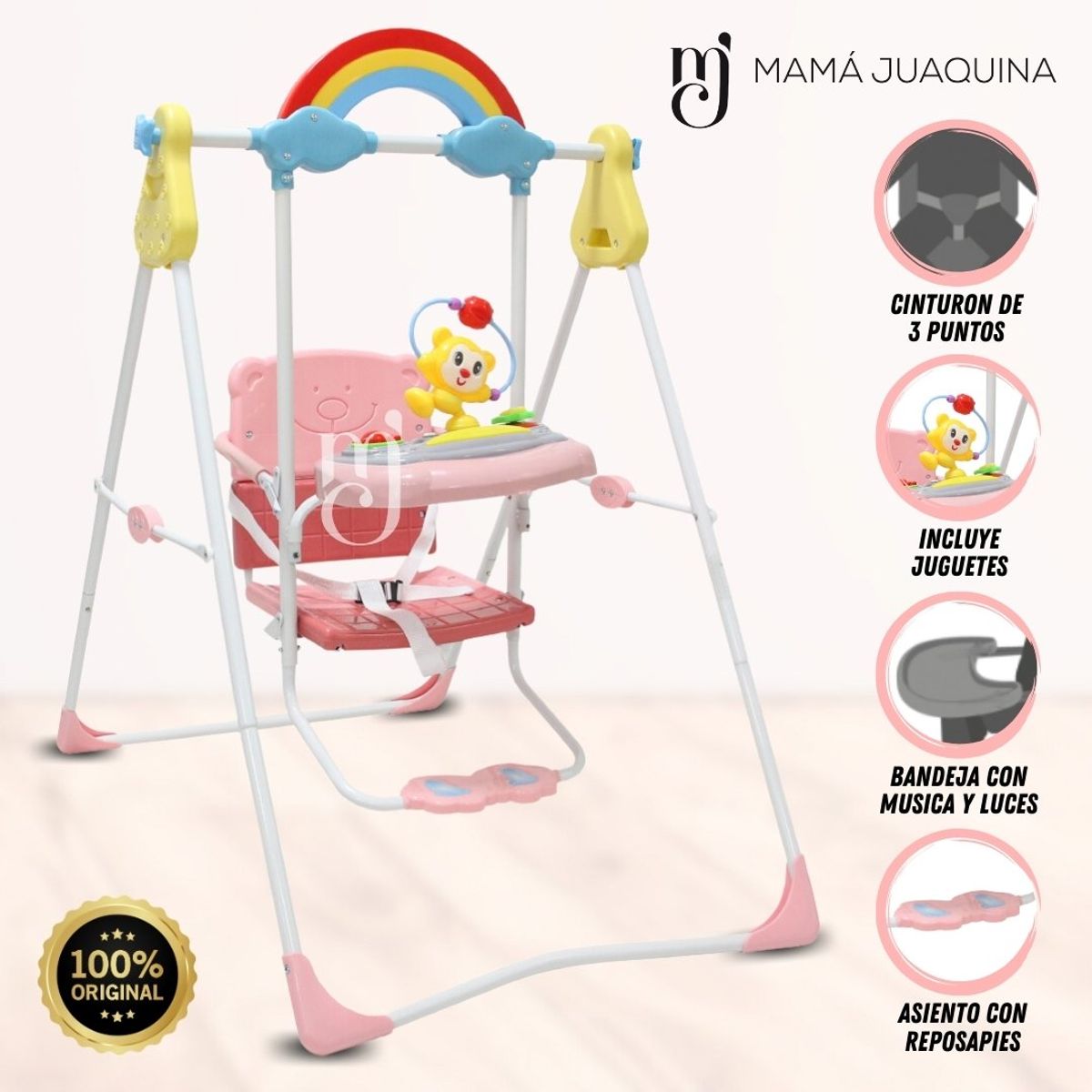 BABY - Columpio Didáctico «BABU» Pink