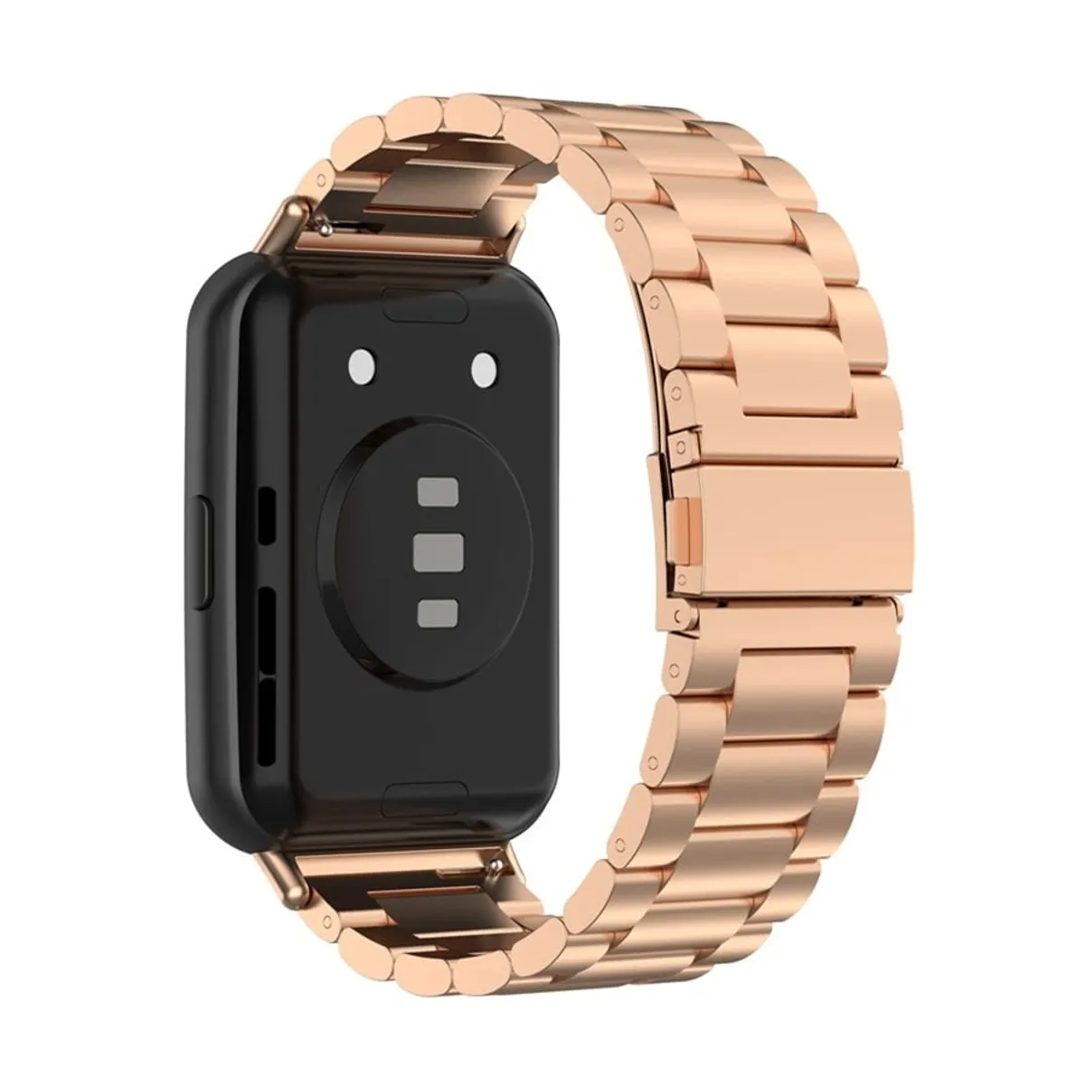 GENERICO - Correa Acero Eslabones para HUAWEI FIT 3 - Oro Rosa