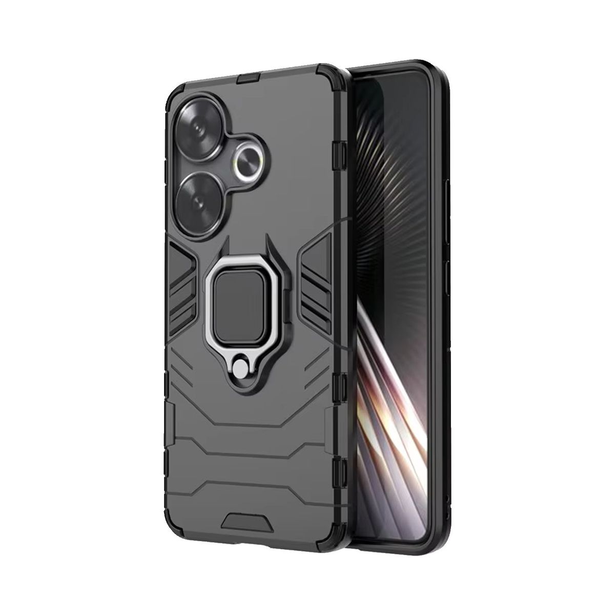 GENERICO - Case Funda Anti-Impacto Hibrido Robot POCO F6 - Negro