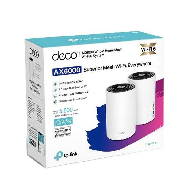 TP LINK - Deco x80 2pack wi-fi 6 dual banda ax6000