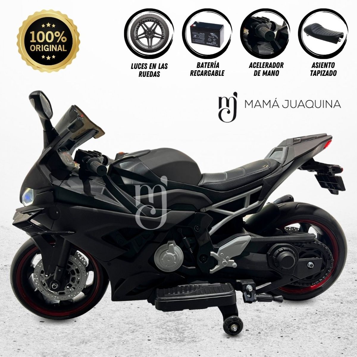 CONFORT - Moto a Batería para Niños «CAMPBELL» Licenced Black