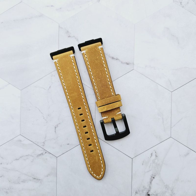 GENERICO - Correa Cuero para HUAWEI FIT 3 - Camello