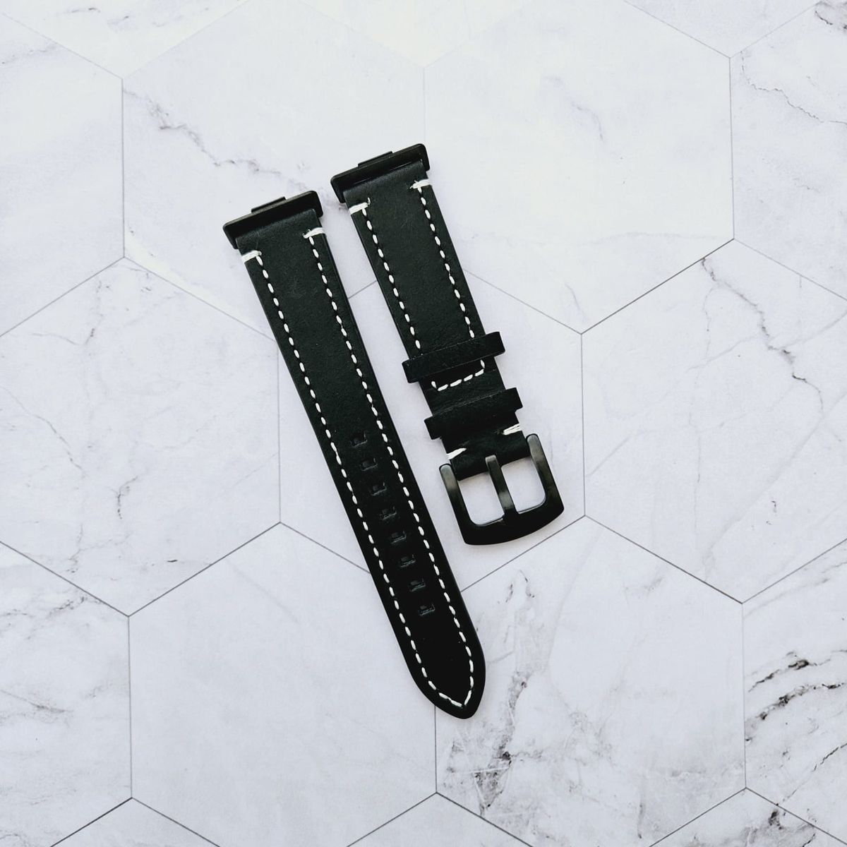 GENERICO - Correa Cuero para HUAWEI FIT 3 - Negro