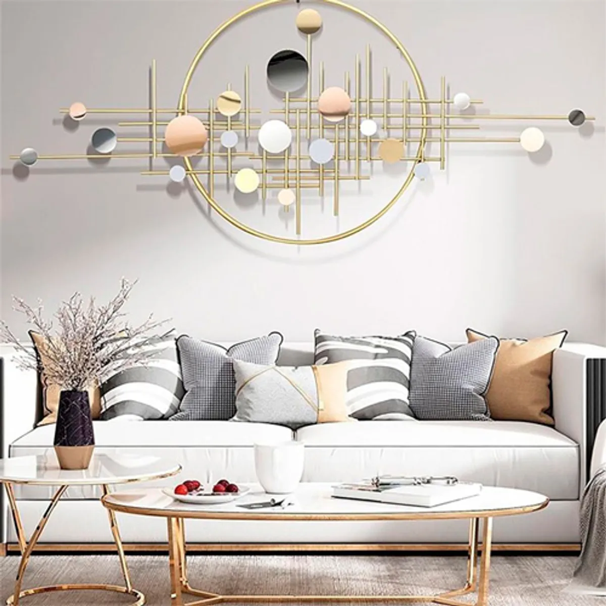 GENERICO - Adorno De Pared Decoración Arte Moderno Metalico Nórdico Elegante