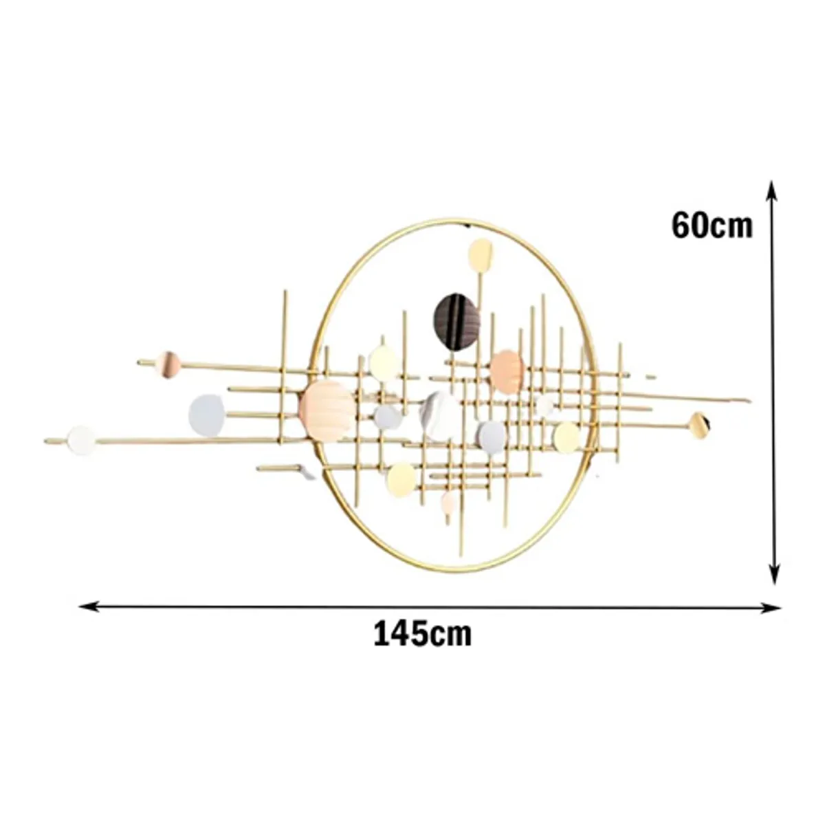 GENERICO - Adorno De Pared Decoración Arte Moderno Metalico Nórdico Elegante