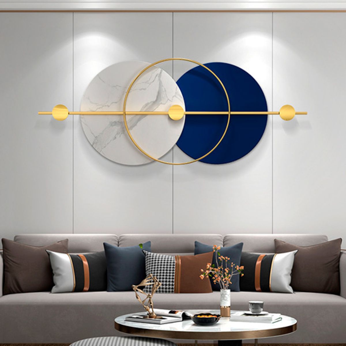 GENERICO - Decoración de Pared Fondo Nórdico Arte Tridimensional De Hierro