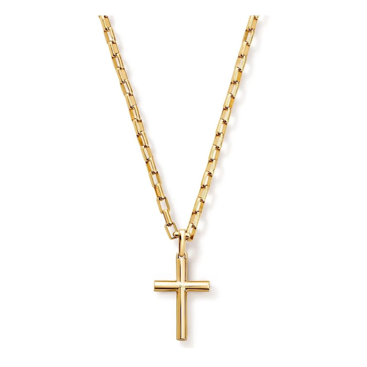 ESIKA - Collar Cadena Hope Cross Esperanza - Cruz Baño Oro 24k Hombre 60cm