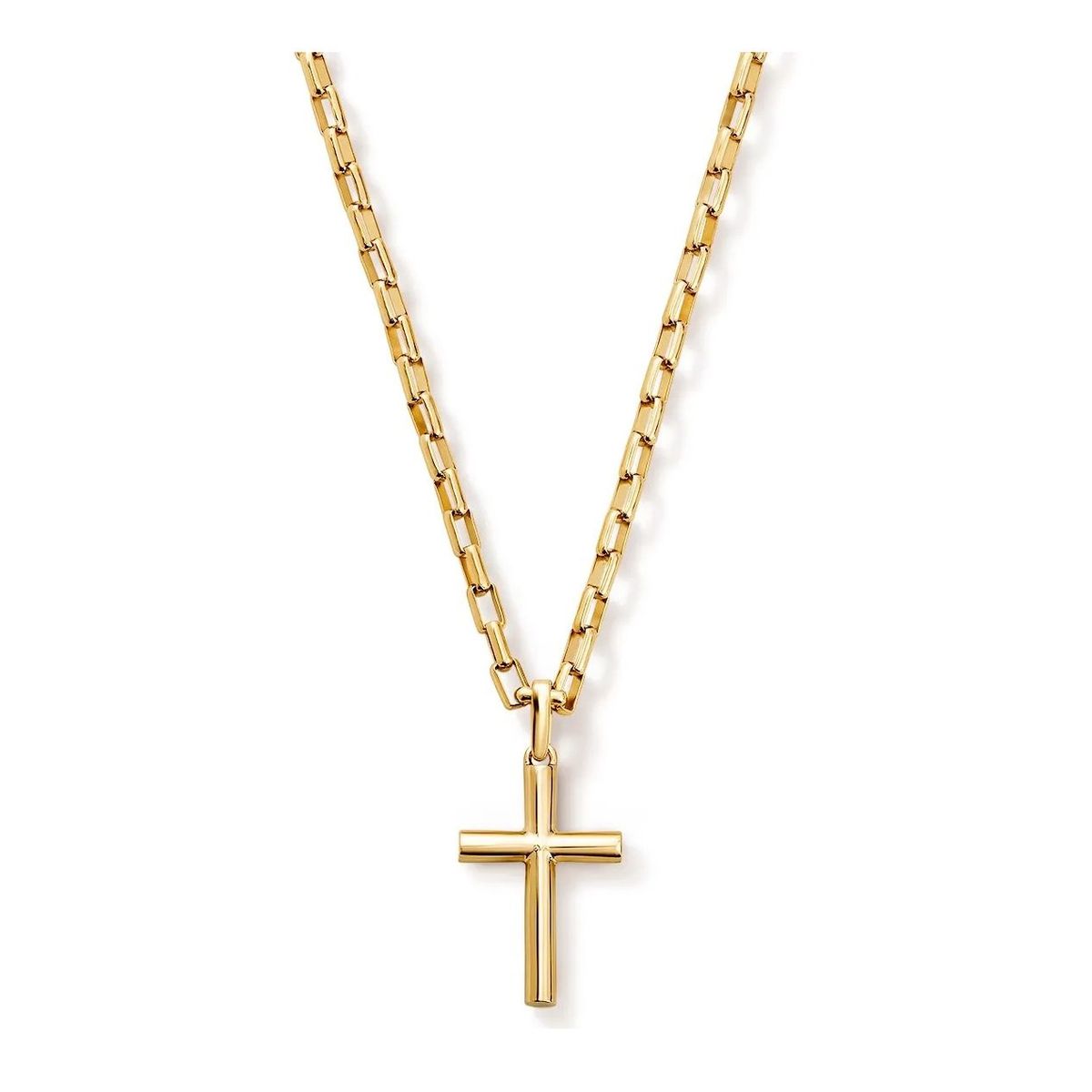 ESIKA - Collar Cadena Hope Cross Esperanza - Cruz Baño Oro 24k Hombre 60cm