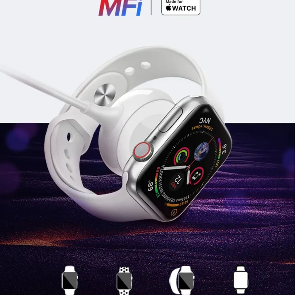 UGREEN - Ugreen 60969 Cargador Magnético 1m Usb C/usb A 10w Mfi Apple Watch