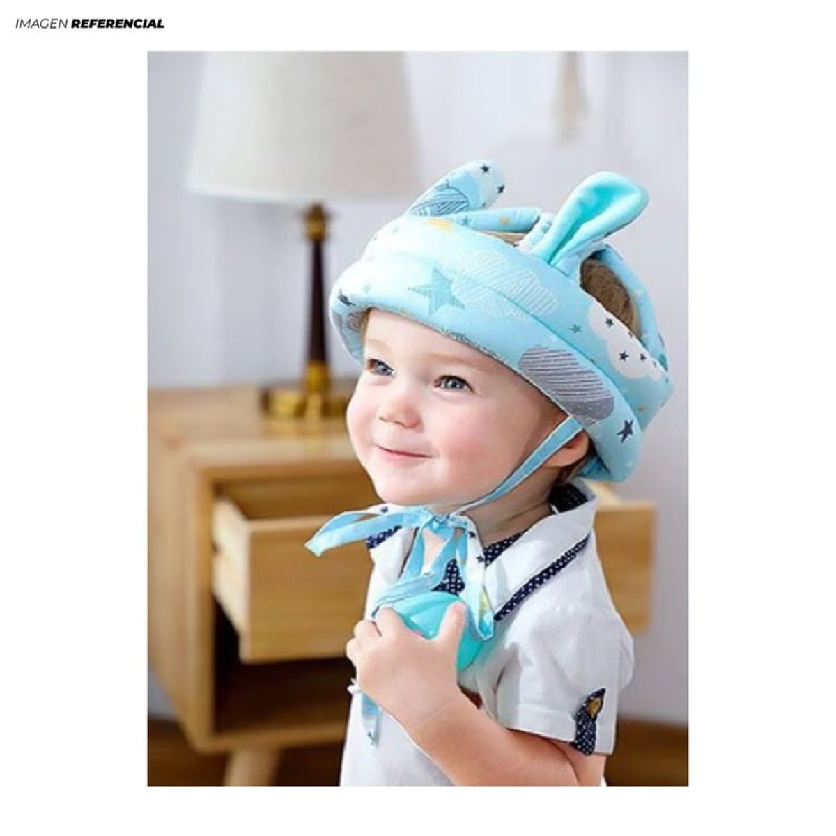 GENERICO - Casco Protector con Orejitas Antigolpes Bebes Niños