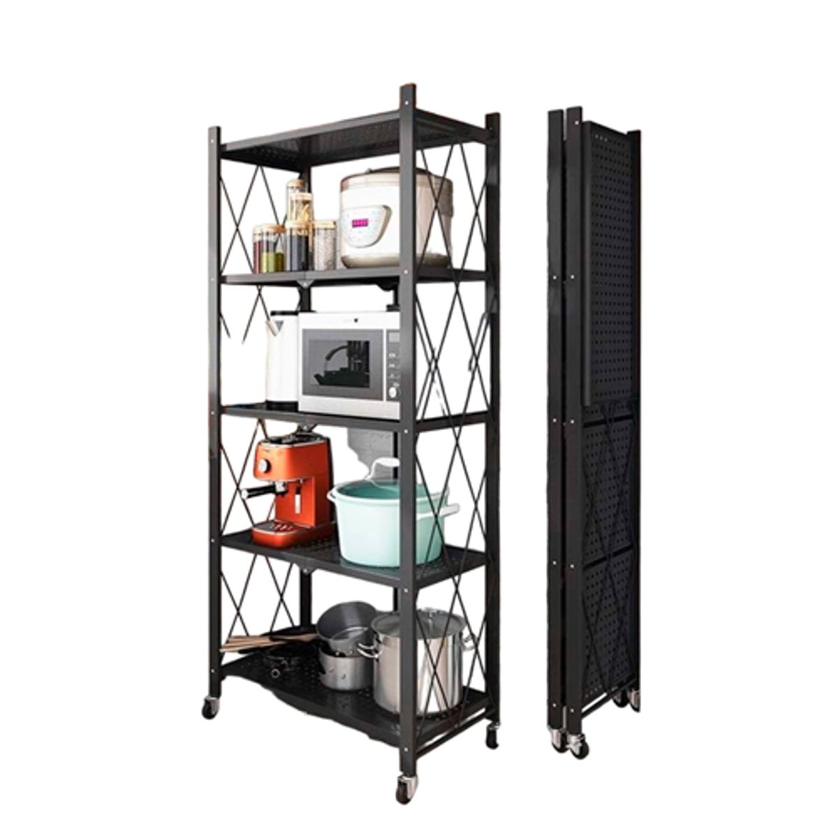 GENERICO - Estante Plegable De Cocina Verduras Frutero 5 Niveles Multiuso