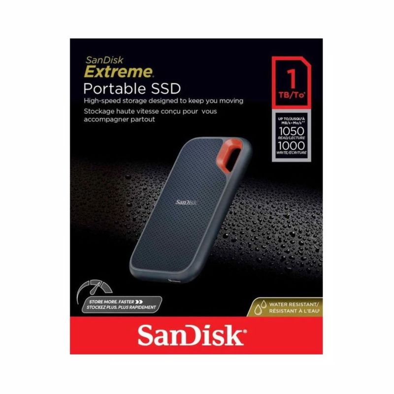 SANDISK - Disco Externo Ssd 1TB EXTREME SANDISK RESIST AL AGUA