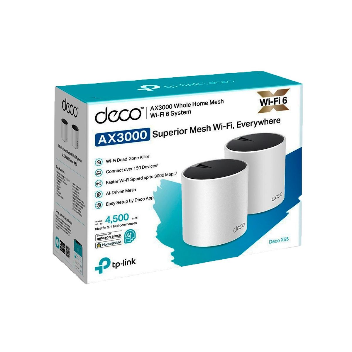 TP LINK - Deco X55 2 Pack Wifi 6 Sistema Mesh AX3000