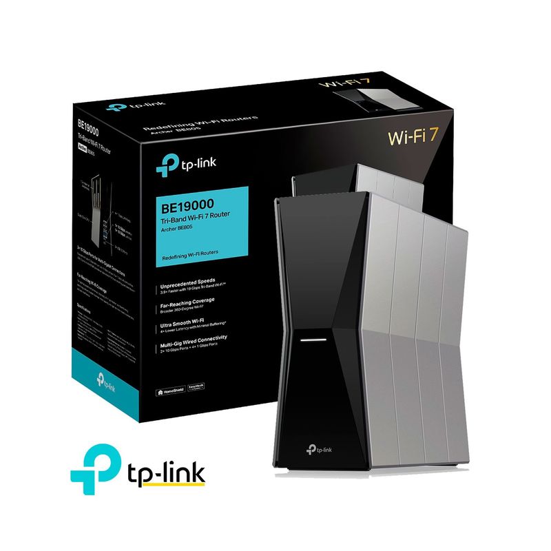 TP LINK - Archer BE805 Router Tri-Band BE19000 Wi-Fi 7