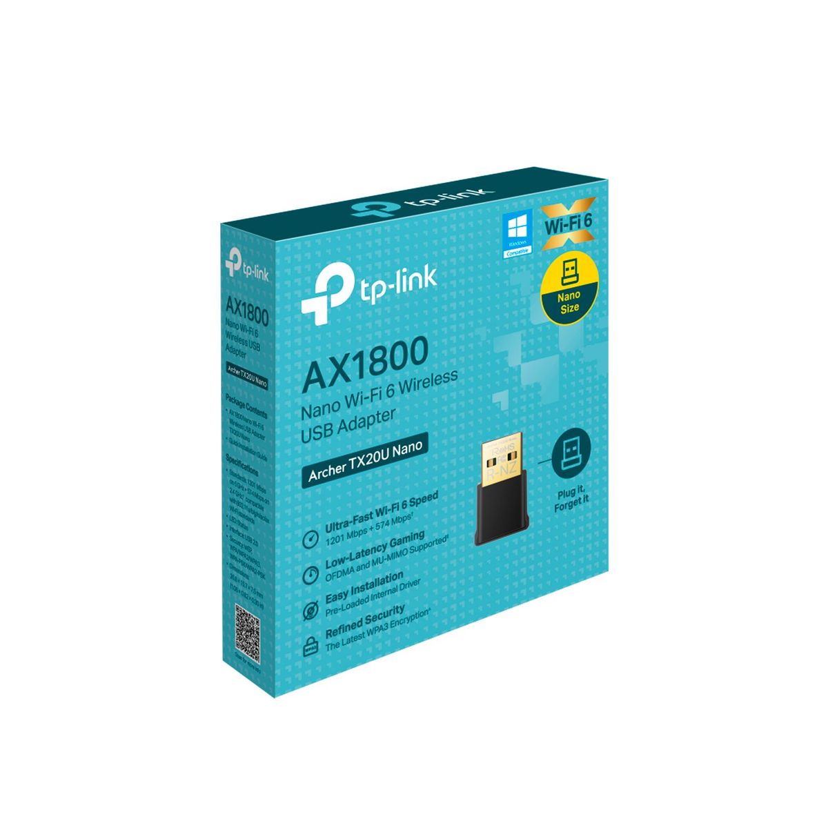 TP LINK - Archer TX20U Nano Adaptador USB Wi-Fi 6 AX1800