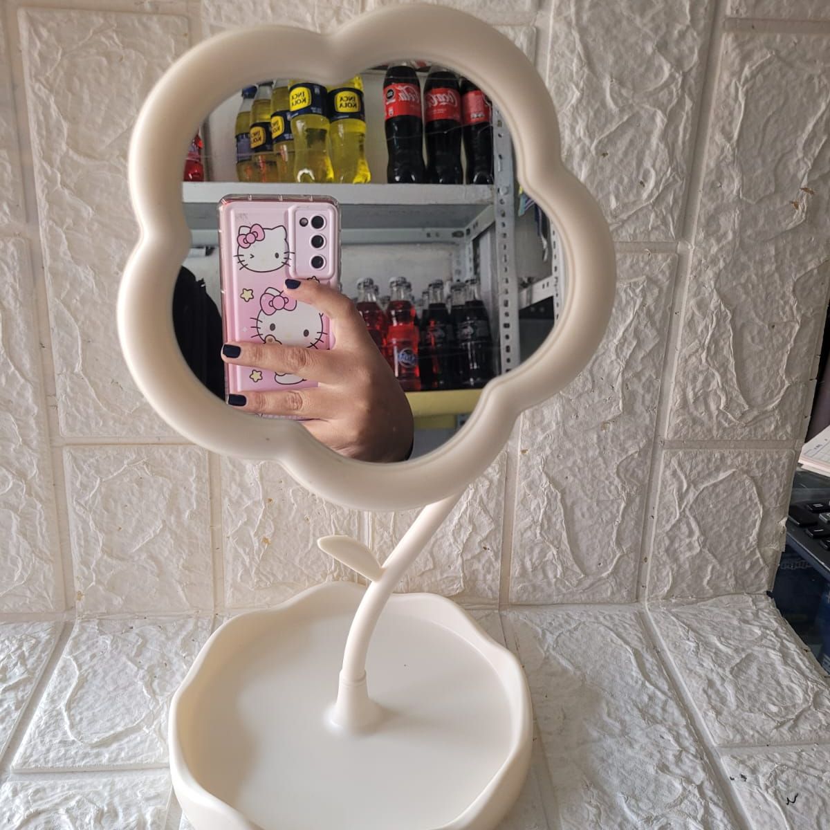 GENERICO - ESPEJO FLOR BLANCO